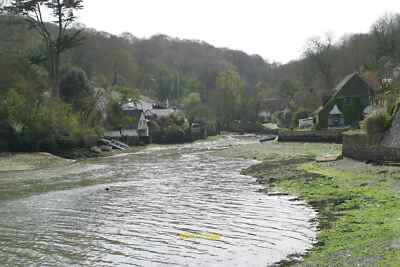 Foto 12x8 Das Dorf Helford Obwohl es sich innerhalb der Grenzen schmiegt c2003