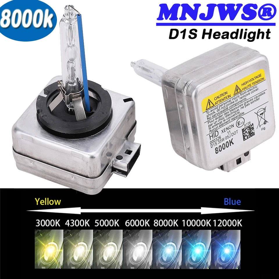 2 Ampoules D1S 35w 8000K 12V HID Xenon Aluminium Phare Pour Alfa Romeo Audi BMW - Photo 1/4