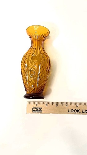 Amber vase Art Deco 60s/70s funky unique collectors Vintage glass - Picture 5 of 5