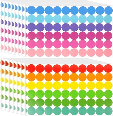 1500 PCS Colorful Dot Stickers Color Coding Round Labels Circle Dots Labels