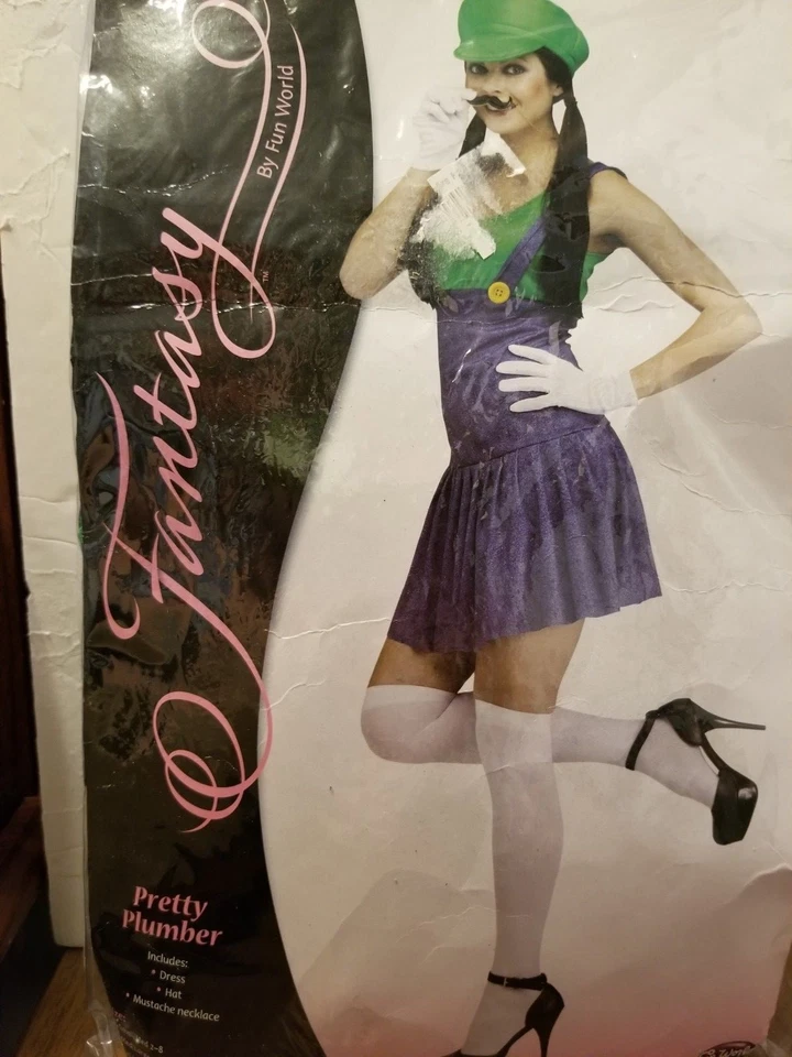 FANTASÍA POR FUN WORLD BONITO FONTANERO 2 PIEZAS ADULTO DISFRAZ HALLOWEEN PEQUEÑO 2-8 Foto 2 de 3