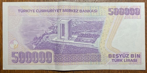 TURQUIE, BILLET DE 500000 LIRASI 1970 (BILL 152) - Picture 2 of 2