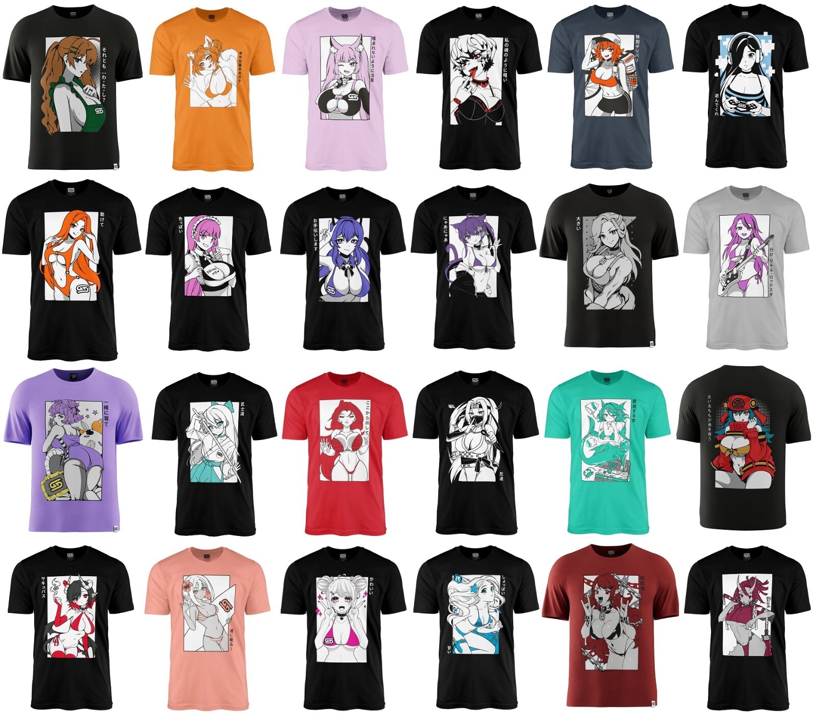 CAMISETA WAIFU SELECCIONA ENTRE 24 (GAMERSUPPS) OFICIAL NUEVA Y PRECINTADA