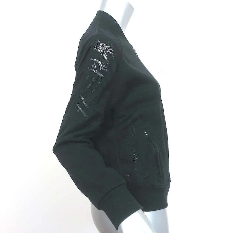 alo-yoga laser cut zip-up jacket