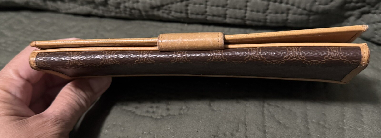 Authentic Celine Vintage Macadam  Checkbook Walle… - image 8