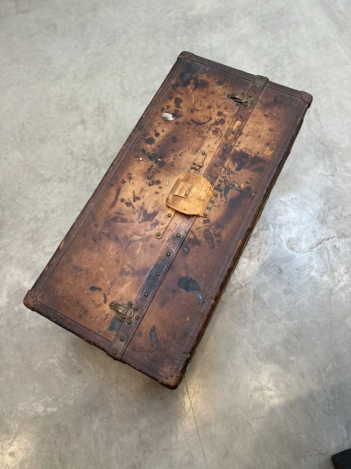 Louis Vuitton Malle Idéale Antiguo Monograma Damier Armario Vapor Baúl Cofre Foto 4 de 4