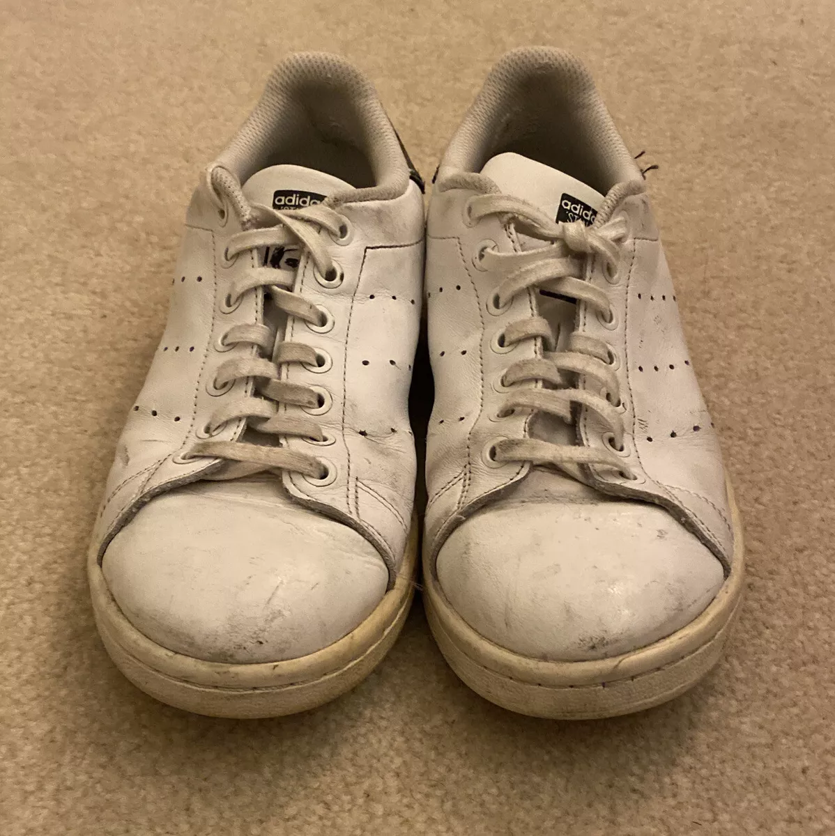 Adidas Stan Smith Sneakers Men s Size 6.5 Metallic Snakeskin Heel Tab