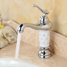Rubinetto miscelatore monocomando lavabo bagno vintage bianco?
