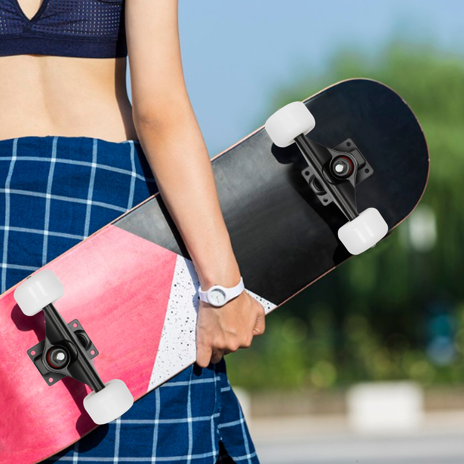 Skateboard Trucks Combo Set Cruisers Skateboard Trucks & Four Wheels Kit