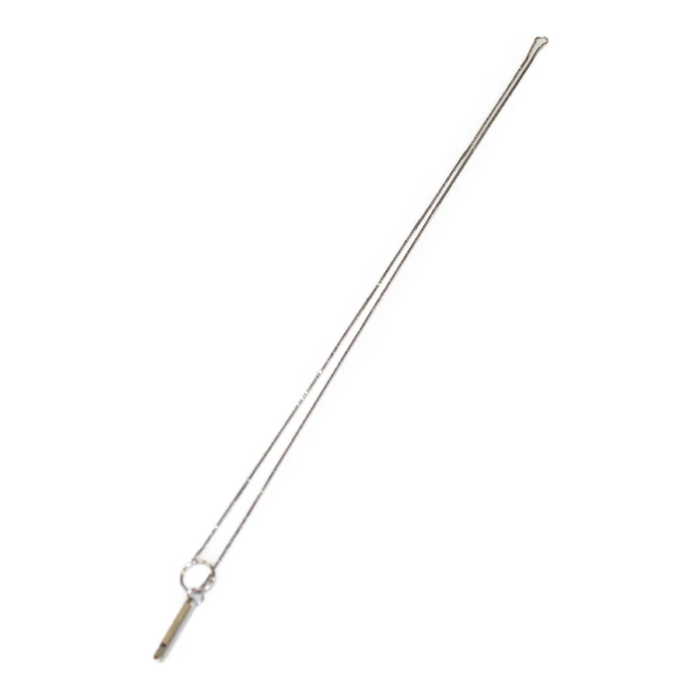 Collana Gucci Lariat in oro bianco 750 K18WG 5 1 g lunghezza totale circa 51 cm uomo