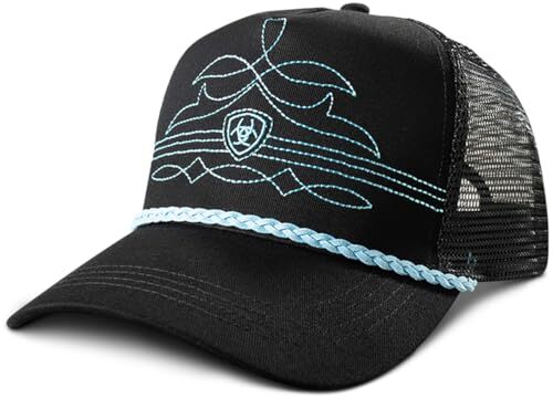 Ariat Donna Ponyflo Cappellino Snap Back Stivali in Corda Cucitura Turchese - Foto 3 di 4