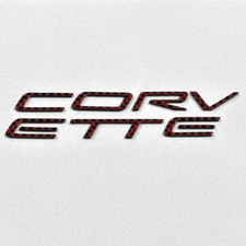 RED CARBON C5 Corvette Dash Plastic Lettering 1997 - 2004 Base & Z06 NOT VINYL