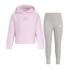 adidas Little Girls 2-pc. Legging Set Pink Fusion 4