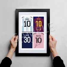 LIONEL MESSI BARCA MIAMI PSG ARGENTINA SIGNED POSTER PRINT PHOTO AUTOGRAPH GIFT