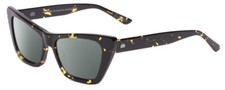 SITO SHADES WONDERLAND Cateye Polarized Sunglasses in Black Yellow Tortoise 54mm