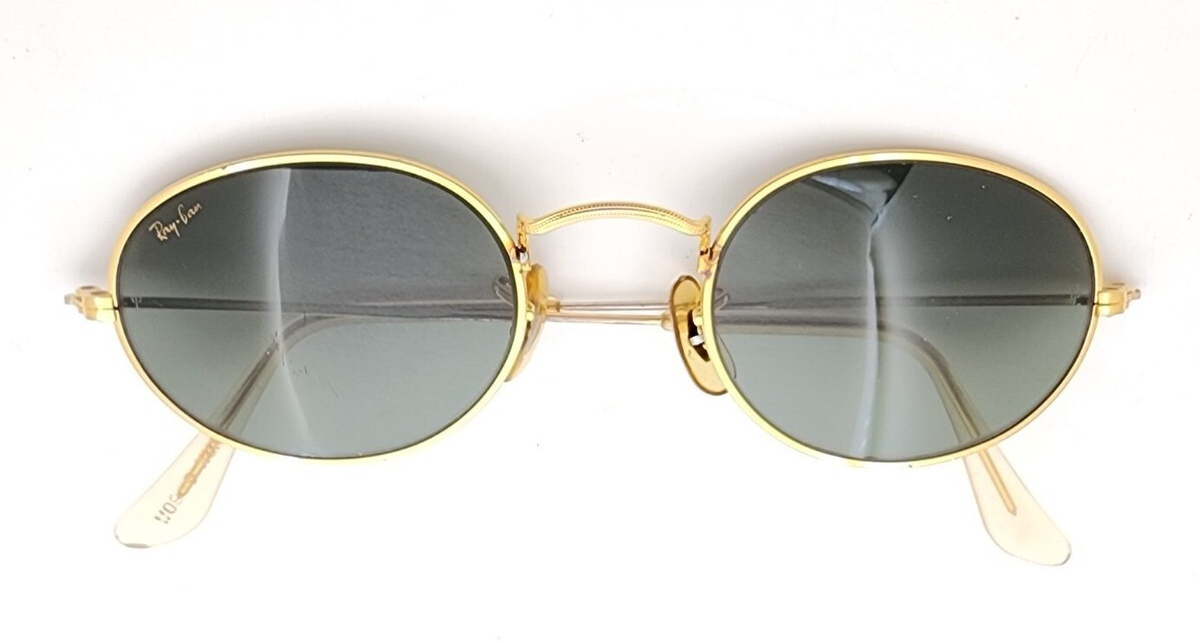 New Old Stock RAY BAN B&L SUNGLASSES Gold Oval W0976 Arista New Old Stock RAY BAN B&L SUNGLASSES Gold Oval W0976 Arista
