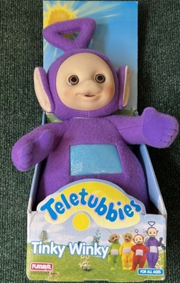 Playskool Teletubbies Tinky Winky Plush Doll Purple 1998 NEW Old Stock