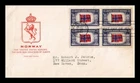 DR JIM STAMPS US COVER NORWAY OVERRUN COUNTRIES FDC SCOTT 911 BLOCK OF 4