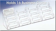 Countertop 16 Pocket Business Card Holder - Clear Acrylic