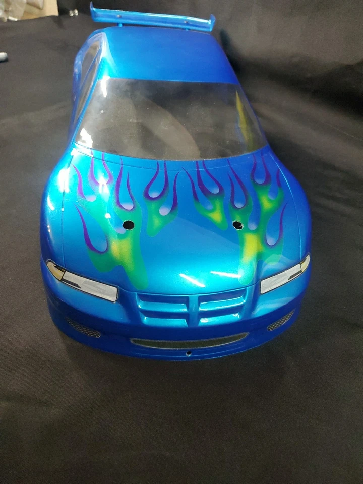 1st GEN Vintage Team Associated 1/10 Body Shell Dodge Spoiler Flames Rare ** - Image 3 of 4