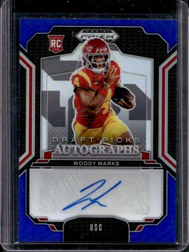 2025 Panini Prizm Draft Picks Woody Marks Auto RC Blue Rookie #/249 Trojans