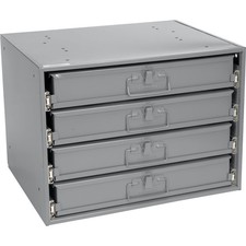 Durham Steel Compartment Box Rack HD Bearing with 4 of 24-Compartment Boxes 20 x