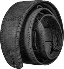 LEKATO Leather Guitar Strap Padded Bass Electric Acoustic Adjustable 41-51"