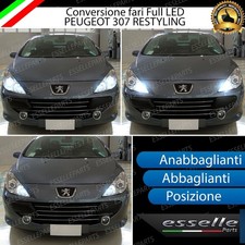 CONVERSIONE FARI FULL LED PEUGEOT 307 RESTYLING DAL 06/2005 6000K CANBUS 12000lm