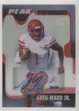 2017 Sage Hit Peak Performance Platinized Rainbow 39/50 Greg Ward Jr Auto 2b2