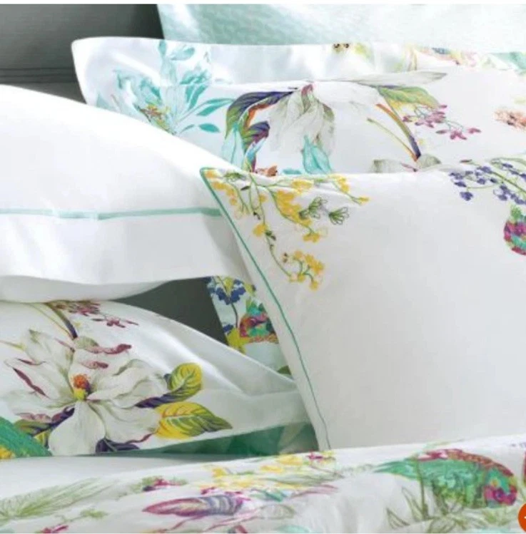 NUEVO CON ETIQUETAS NUEVO Funda de Almohada Multi Estándar Yves Delorme Ailleurs 20 x 30" Foto 3 de 3