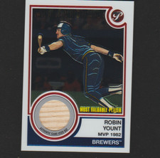 2005 TOPPS PRISTINE LEGENDS  ROBIN YOUNT 1982 MVP GAME-USED BAT NON-AUTOGRAPH