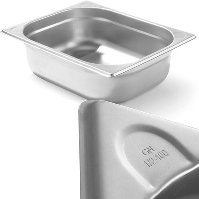 GN 1/2 Behälter, Stahl, Kitchen Line, Höhe 100 mm - Hendi 806333