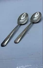 Towle Sterling Silver 6" Ornate Floral Handle Spoon Set 2pc 53.2g