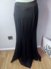 ChicStar Black Mermaid Fishtail Skirt Plus  18 20 22 Stretch Gothic Maxi