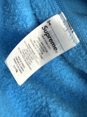 Supreme Box Logo Hooded Sweatshirt Cyan Blue Size Small Worn Once