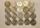 20 coin lot of 1965-69 40 percent silver Kennedy half dollars full Roll Tube