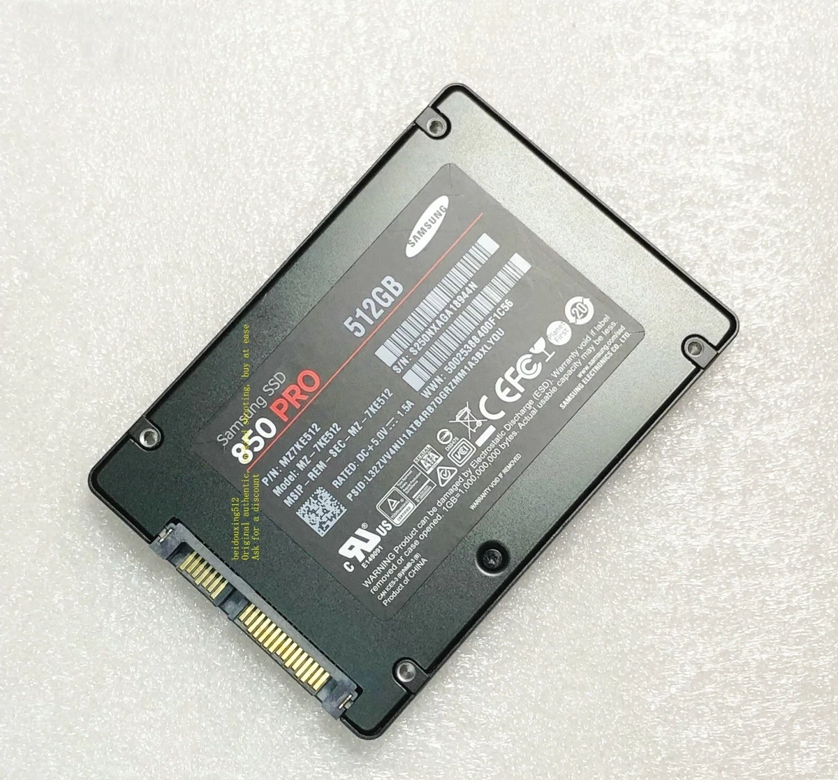 ②-WA392-SAMSUNG SATA 512GB 2.5 SSD 1点 Samsung SATA III 512 GB