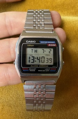 Vintage Casio W-38 Modul 549 Japan H   1980er Digitaluhr   Neue Batterie