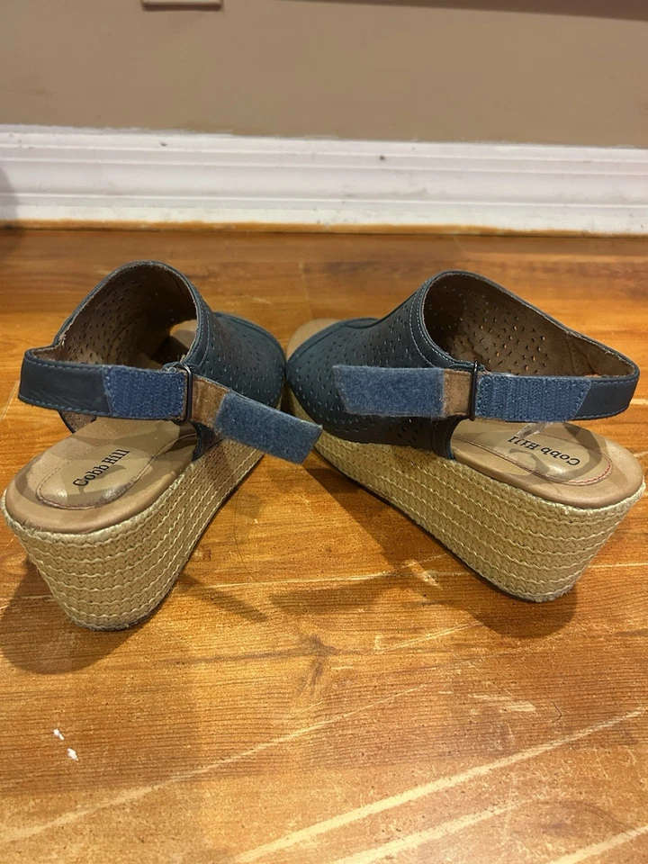 Sandalias de cuña alpargata azul marino Cobb Hill para mujer - talla 10 - desgaste menor Foto 2 de 4