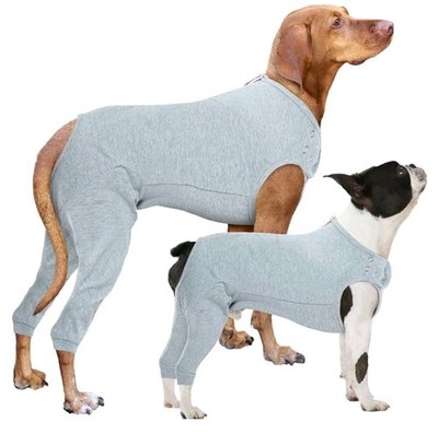Nanaki Dog Wound Care Shirt with Leg Sleeves, (Gray, Size M)