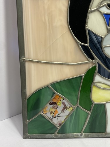 Large Vintage Stained Glass Clown Art Glass. - Picture 11 of 16