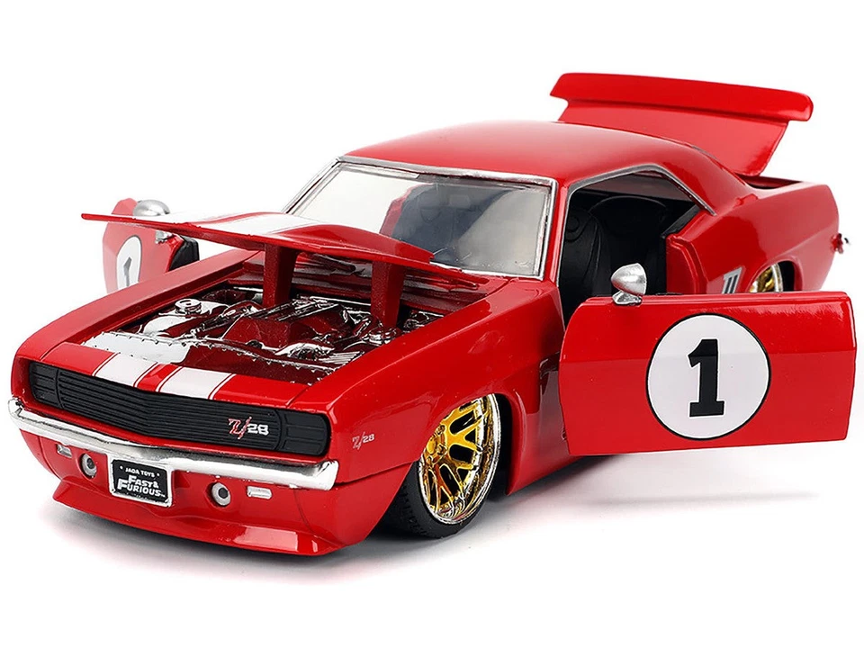 1:24 Dwight's 1969 Chevrolet Camaro -- #1 Red -- Fast & Furious JADA - Image 2 of 4
