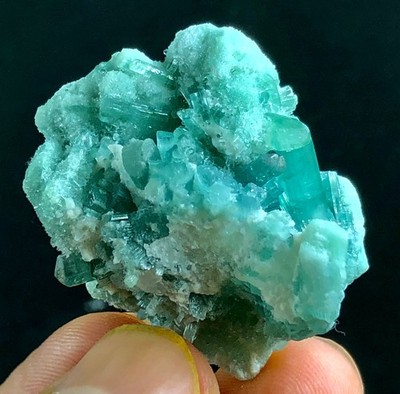 Amazing tourmaline specimen cluster well terminated and lustrous from afg 25gram