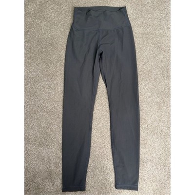 Wilo The Label Gray Ribbed High Rise Full Length Leggings Womens Size Small