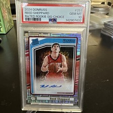 2024 Donruss Reed Sheppard Rated Rookie Signature Choice #251 Psa 10