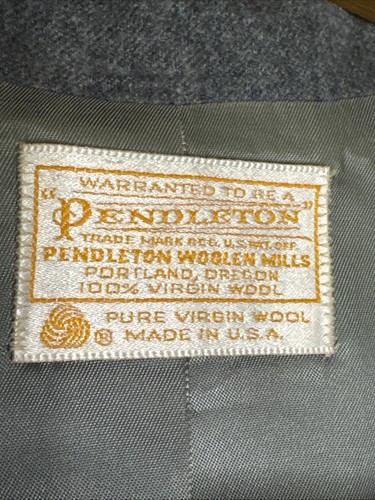 Vintage Pendleton grau Blazer 100 % Schurwolle Damen 12 USA Jacke Anzug Mantel - Bild 2 von 10