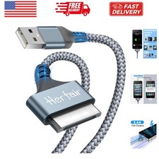 30-Pin USB Charger Cable 6FT Nylon Braided 2.4A Fast Charging Cord Compatible...
