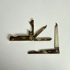 Vintage Trim Bassett USA Gold Set Nail File Folding Knife Bottle Opener