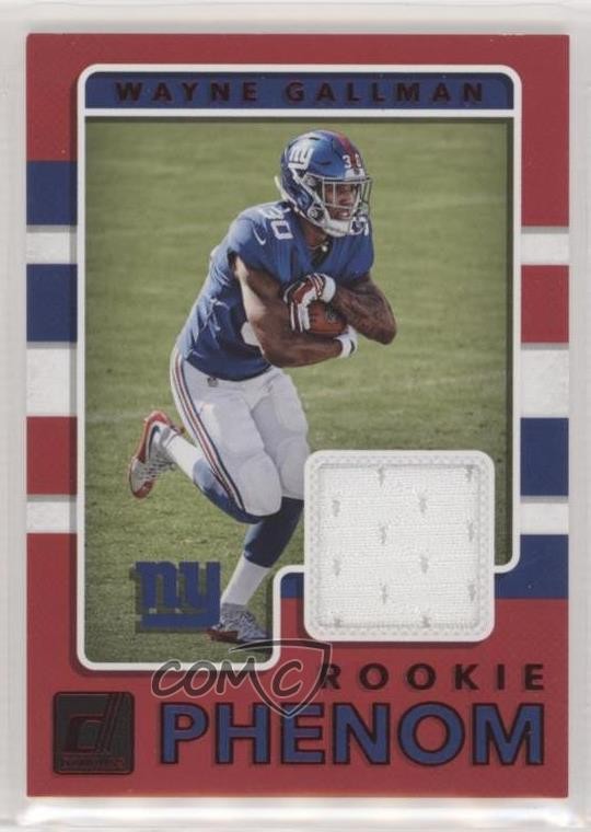 2017 Panini Donruss Rookie Phenom Jerseys Red Wayne Gallman #39 RC 4iu