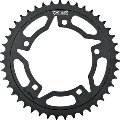Vortex Steel Rear Sprocket Black - 520 - 43-Tooth 452AS-43